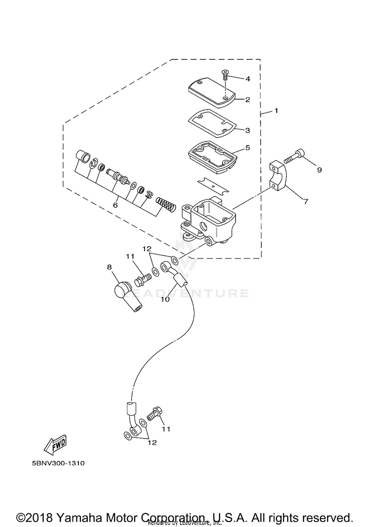 Front Master Cylinder Schematic