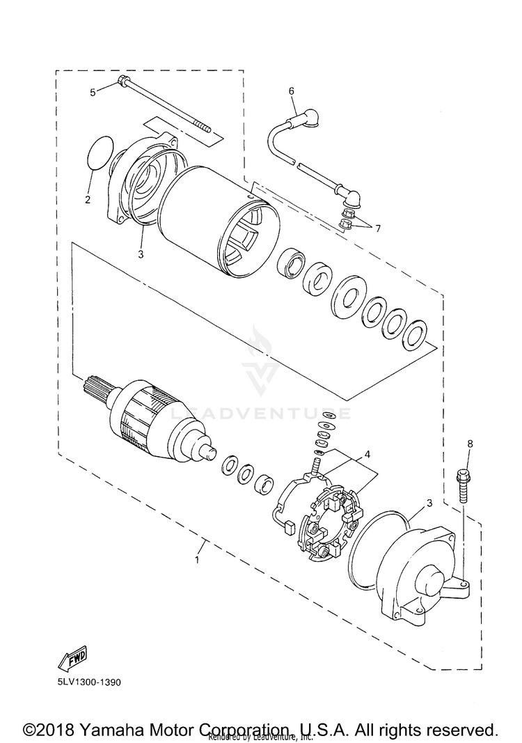 Starting Motor FZ1 - FZS1TC - 2005 Schematic