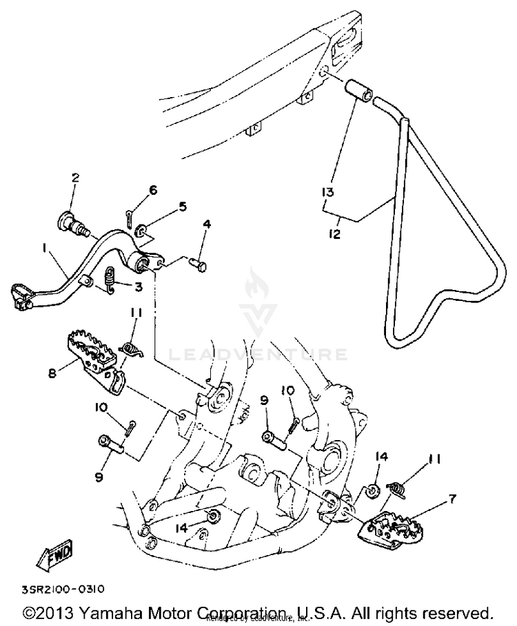 Stand - Footrest Schematic