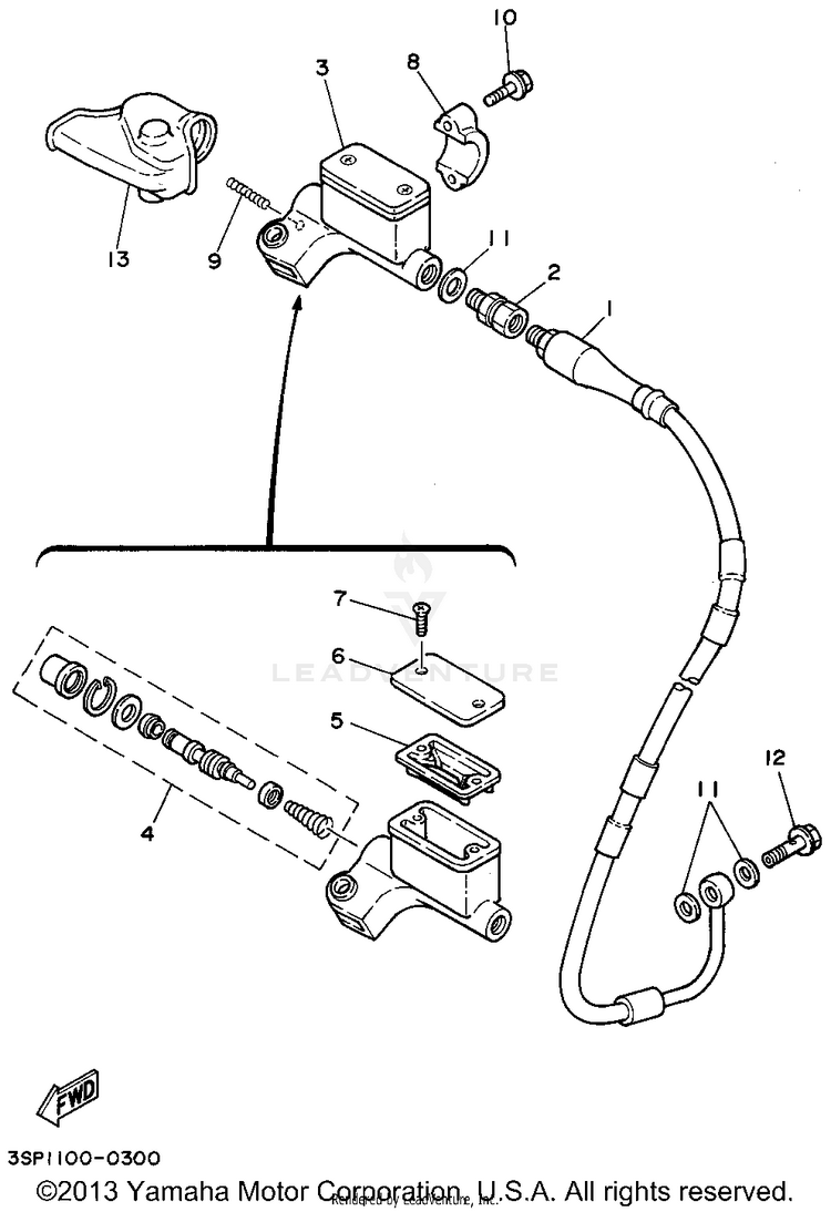 Front Master Cylinder Schematic