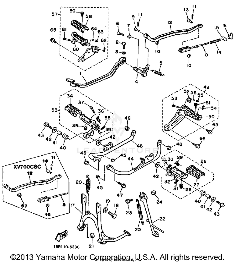 Stand Footrest Schematic