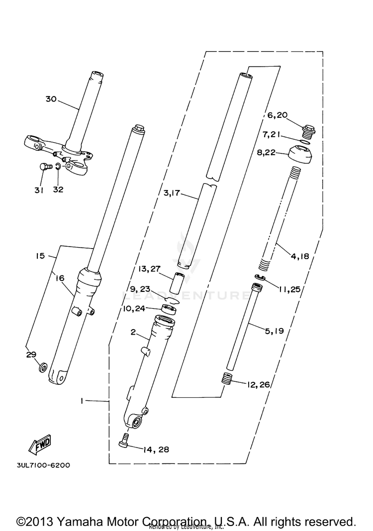 Front Fork Schematic