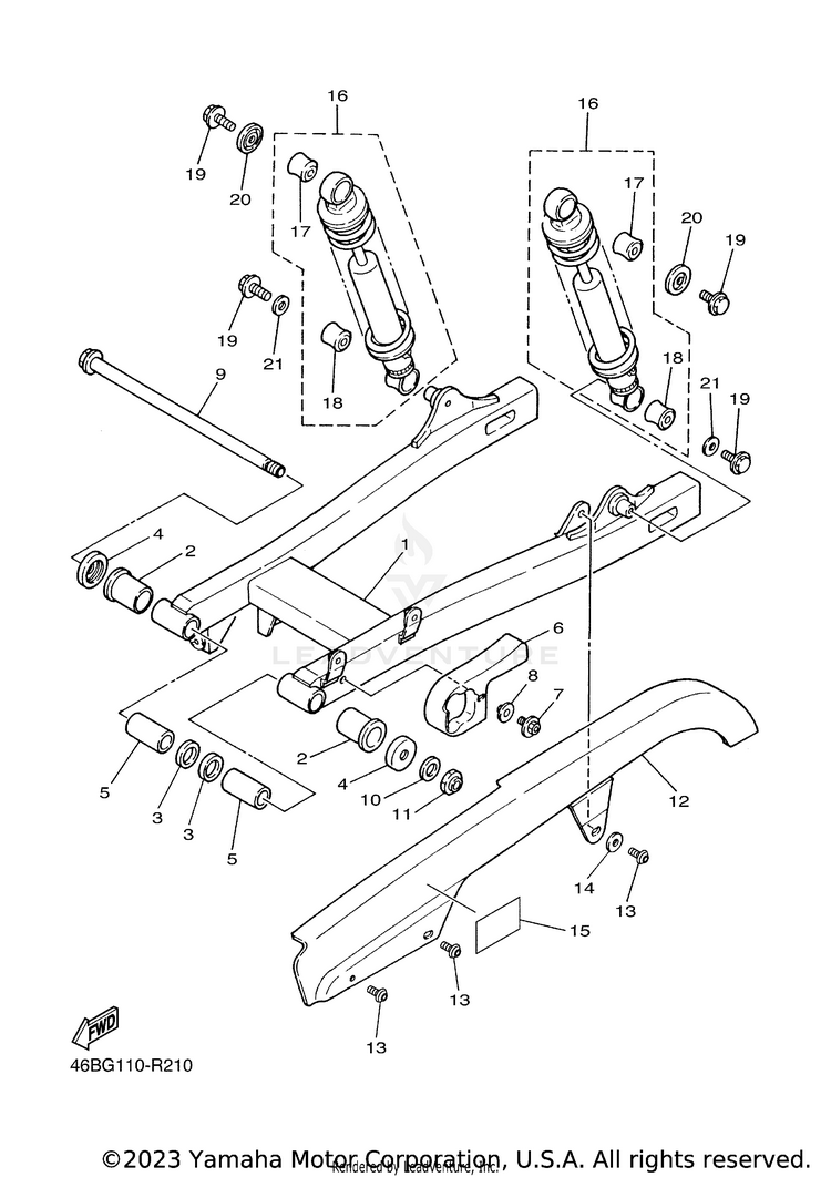 Rear Arm & Suspension Schematic