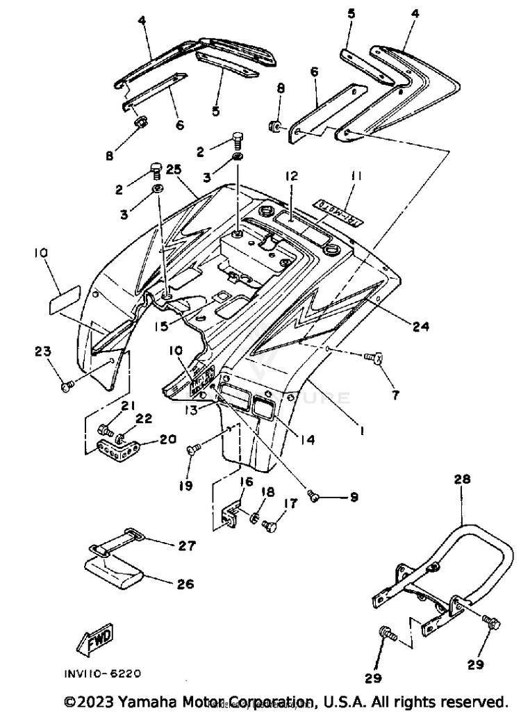 Rear Fender Schematic