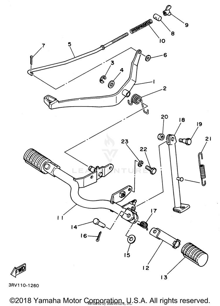 Stand - Footrest Schematic