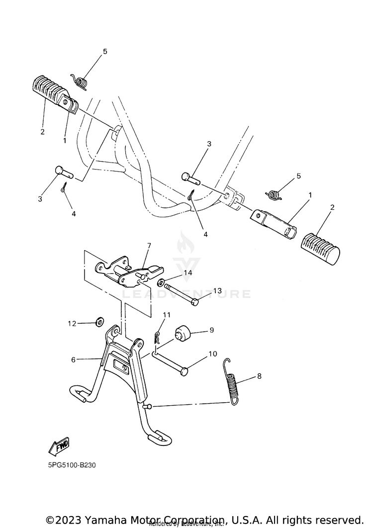 Stand Footrest Schematic
