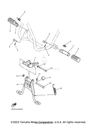 Stand & Footrest Schematic