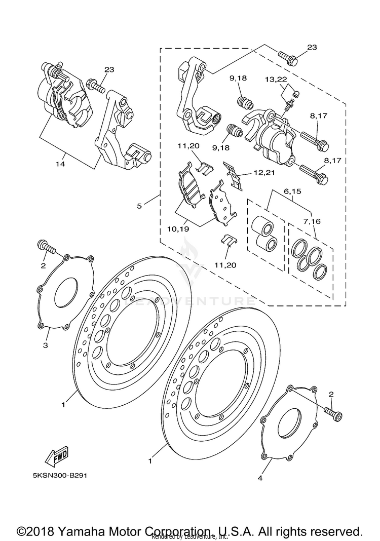 Front Brake Caliper Schematic