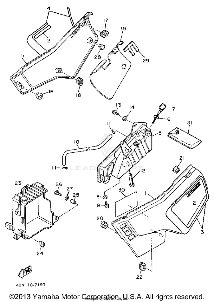 Side Cover - Oil Tank Schematic