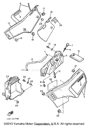 Side Cover - Oil Tank Schematic