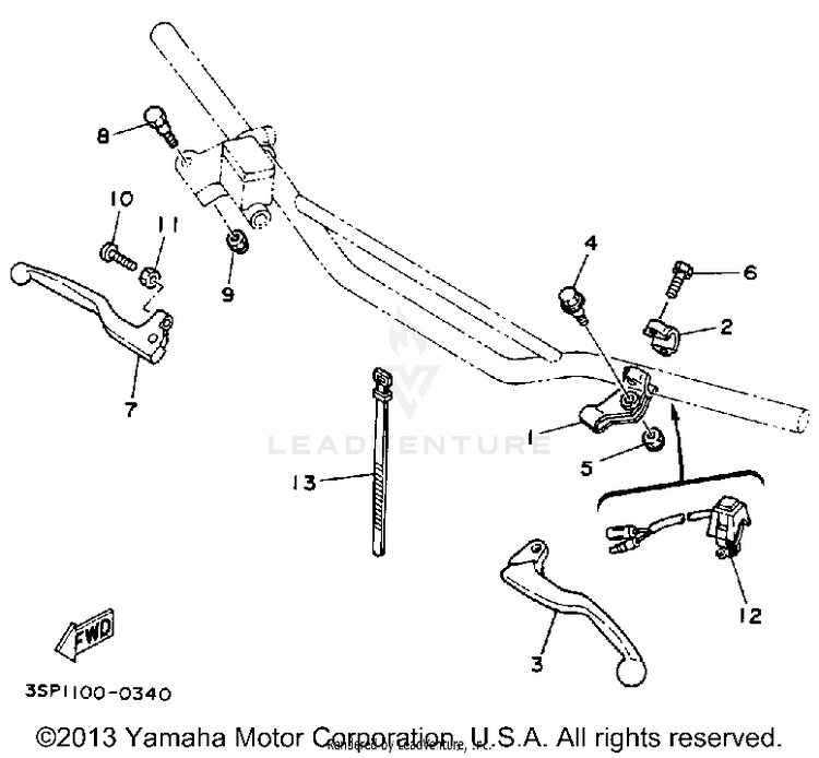 Handle Switch - Lever Schematic