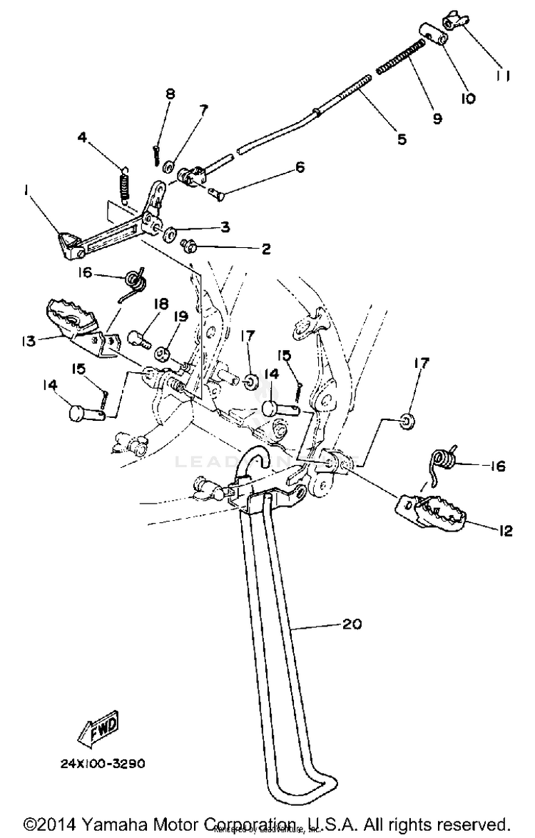 Stand Footrest Schematic