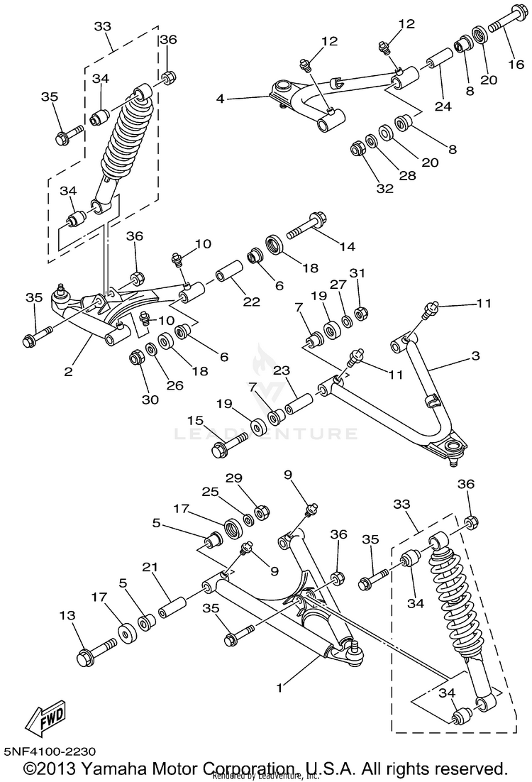 Front Suspension  Wheel Schematic