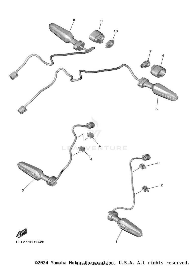 Flasher Light YZFR7 - YZFR7SCB - 2025 Schematic
