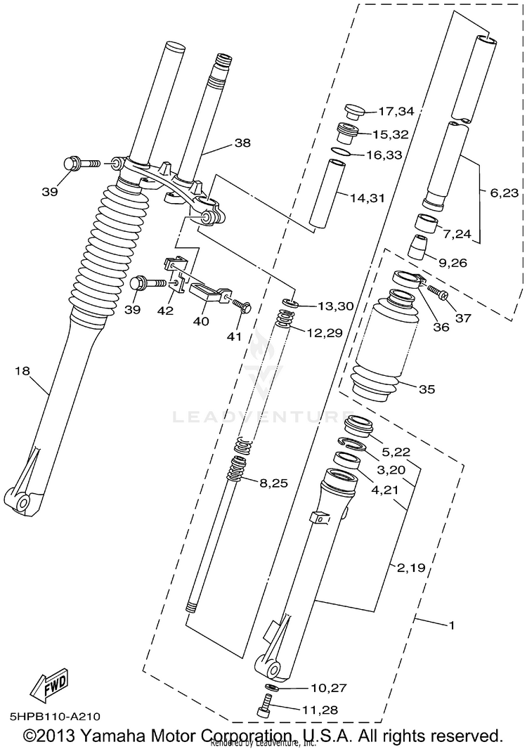 Front Fork Schematic