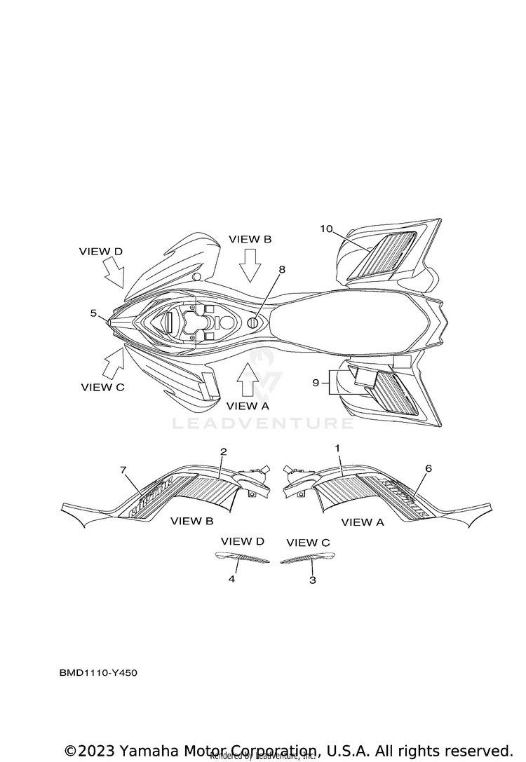 Graphics RAPTOR 700R SE CAL - YFM70RCCRB - 2024 Schematic