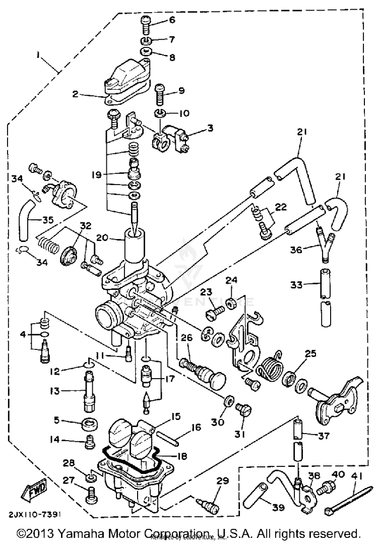 Carburetor California Model Only Schematic