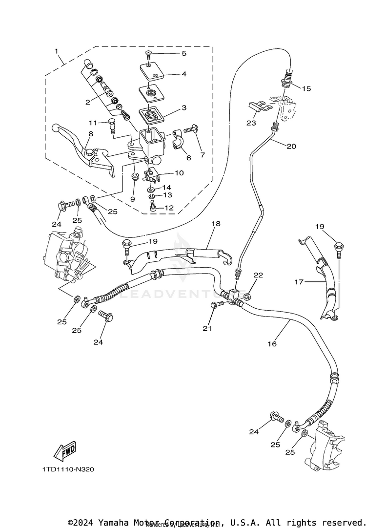 Front Master Cylinder Schematic