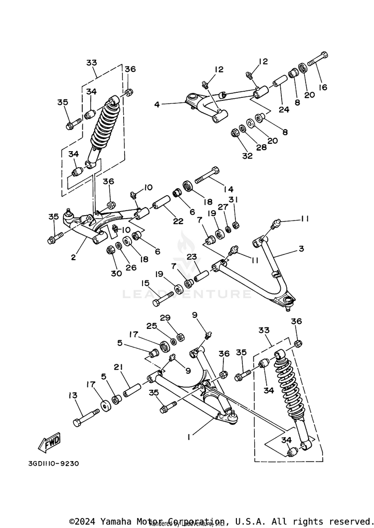 Front Suspension. Wheel Schematic