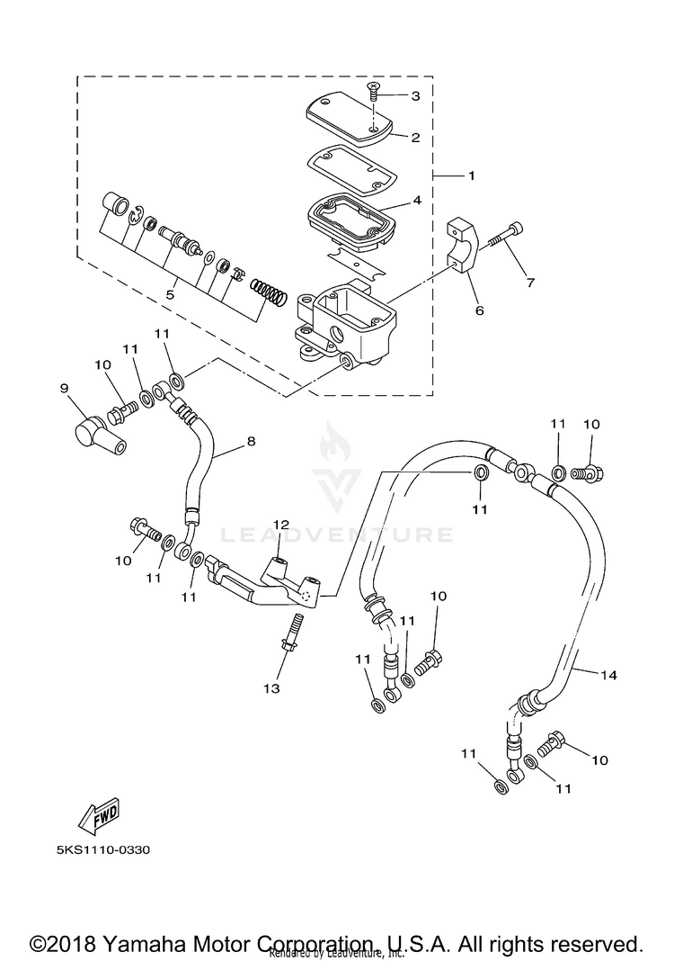 Front Master Cylinder Schematic