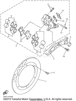 Rear Brake Caliper Schematic