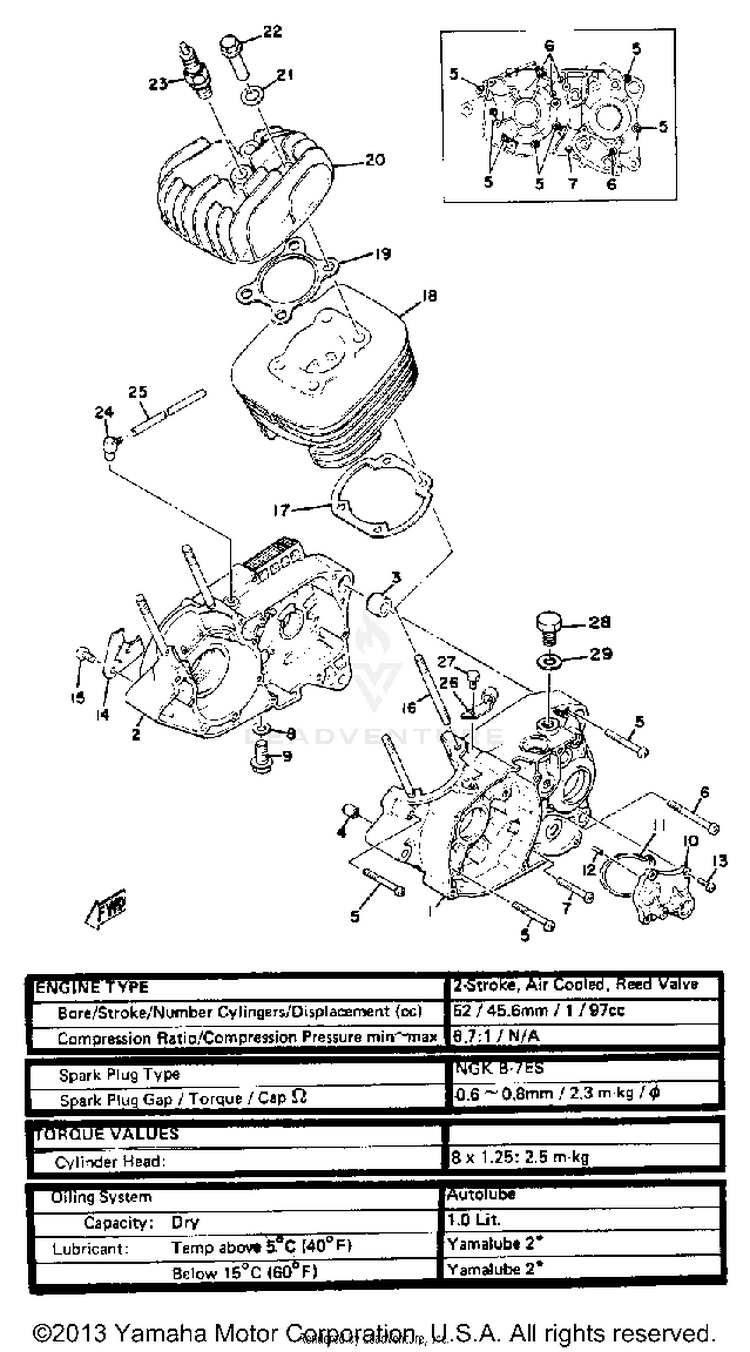 Crankcase-Cylinder Schematic