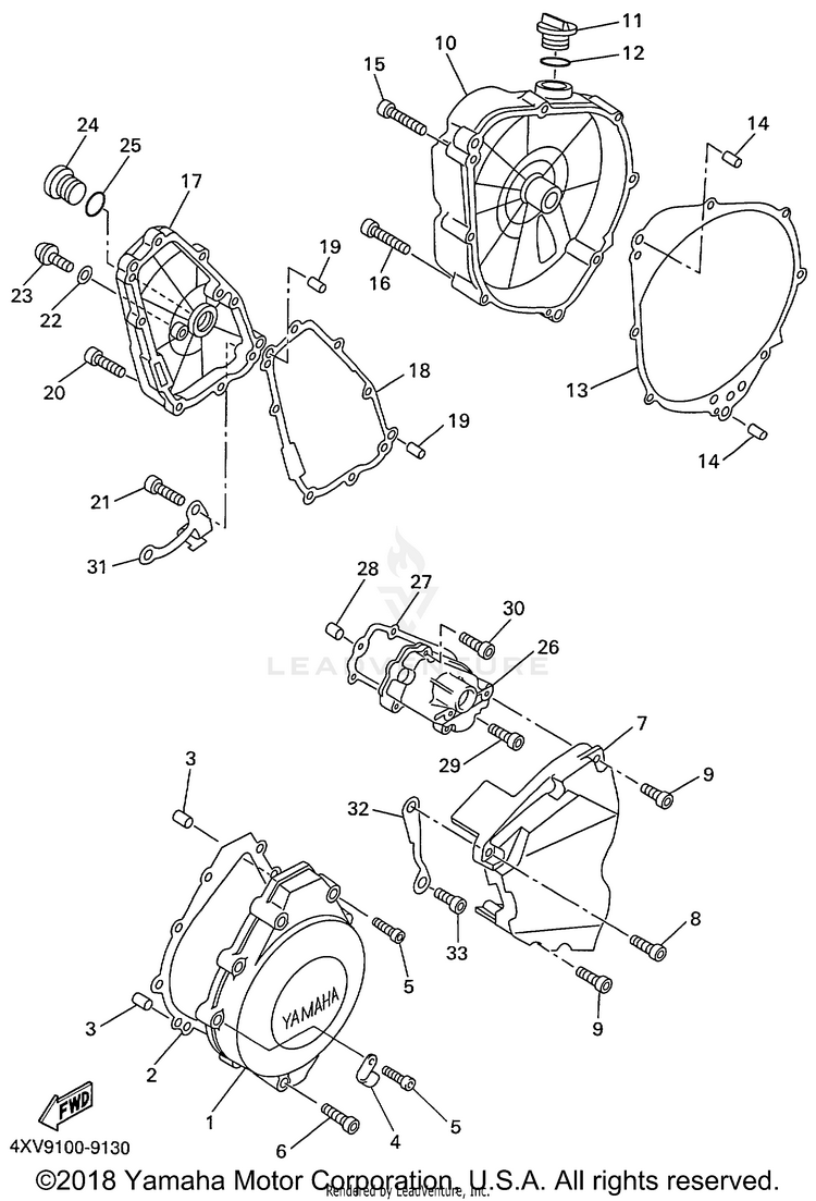 Crankcase Cover 1 Schematic