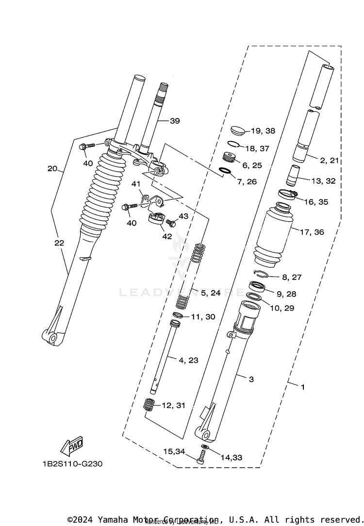 Front Fork Ey Schematic