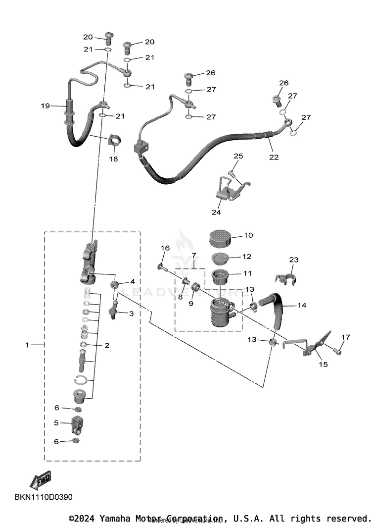 Rear Master Cylinder Schematic