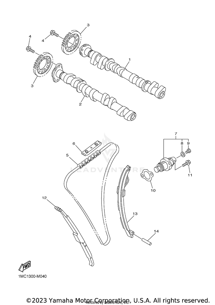 Camshaft & Chain Schematic