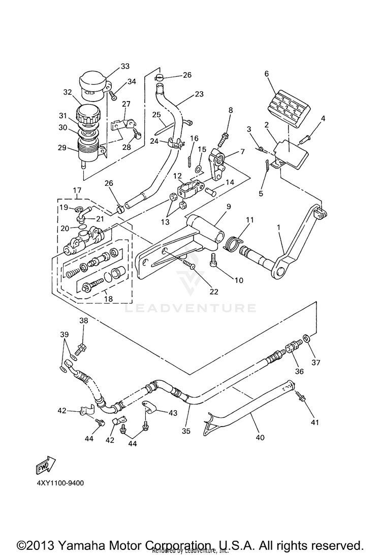 Rear Master Cylinder Schematic