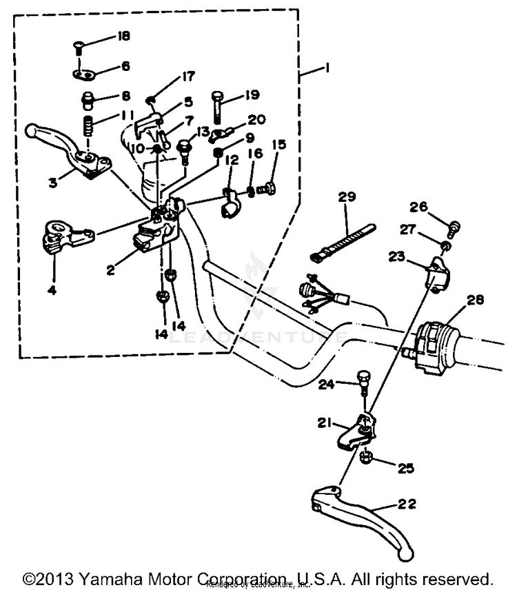 Handle Switch Lever BLASTER - YFS200B_MN - 1991 Schematic