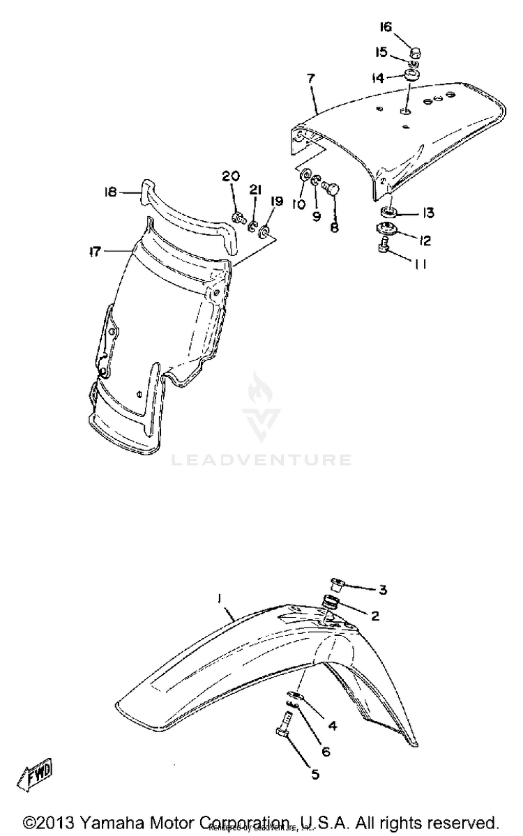 Front Fender-Rear Fender Schematic