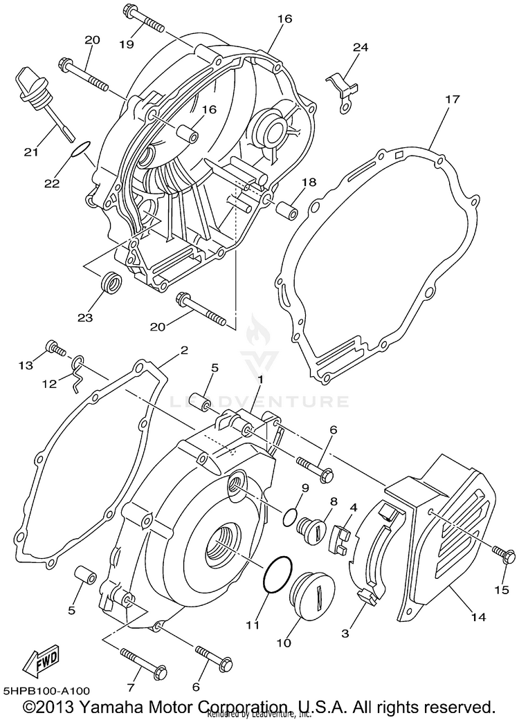 Crankcase Cover 1 Schematic