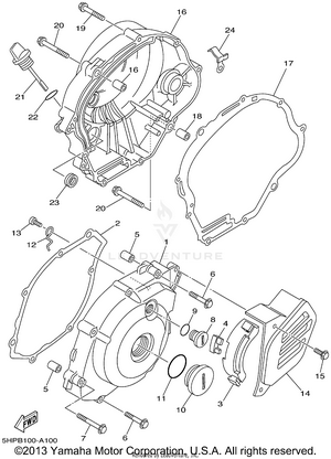 Crankcase Cover 1 Schematic