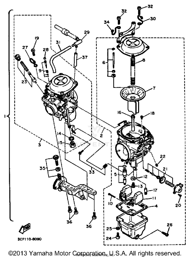 Carburetor California Model Only Schematic