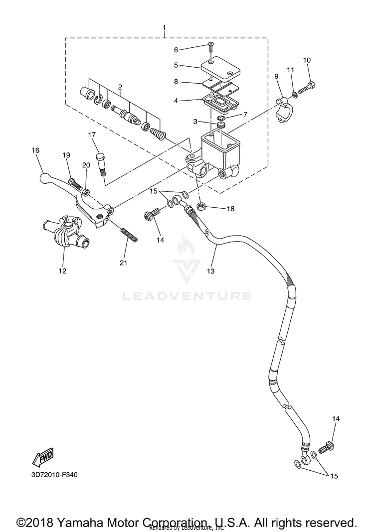 Front Master Cylinder Schematic