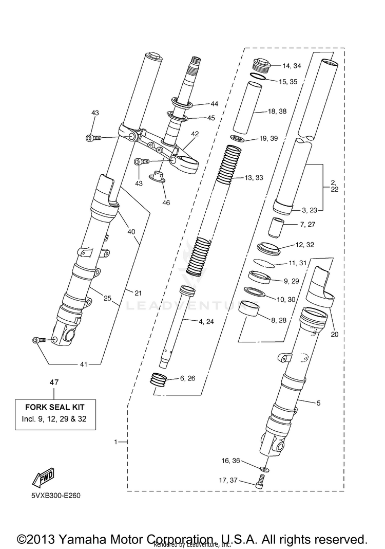 Front Fork Schematic