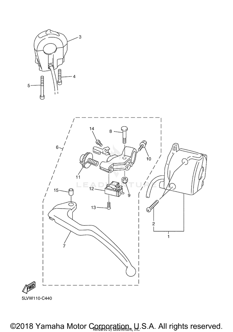Handle Switch Lever FZ1 - FZS1TC - 2005 Schematic