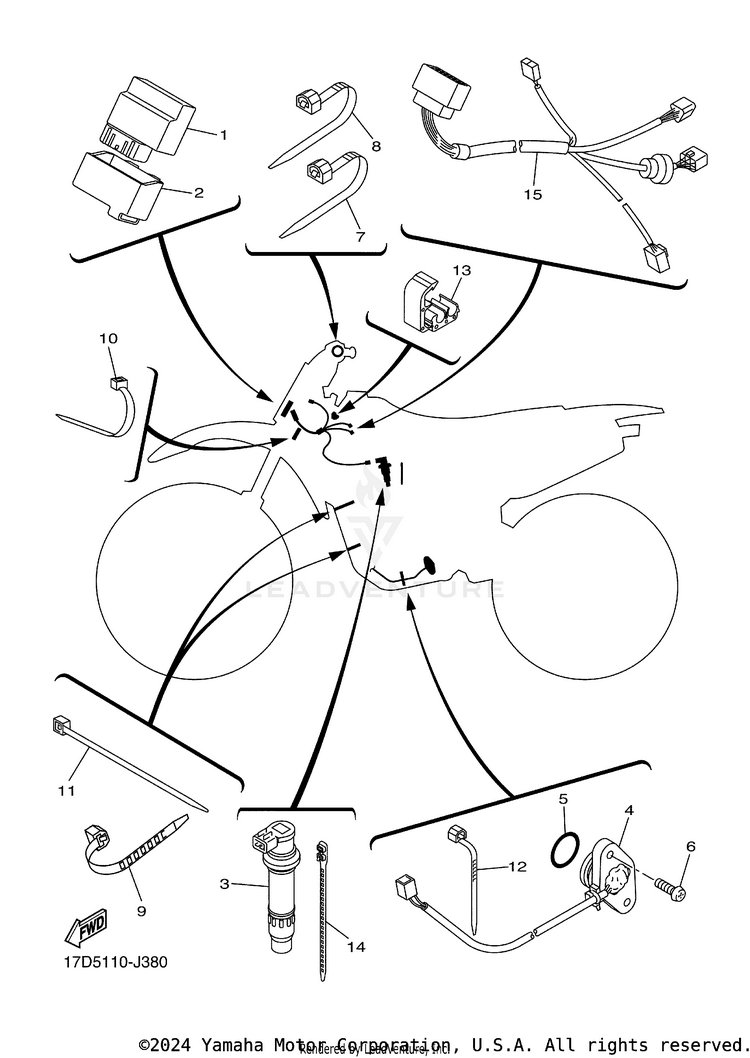 Electrical 1 YZ250FB - YZ250FBL - 2012 Schematic
