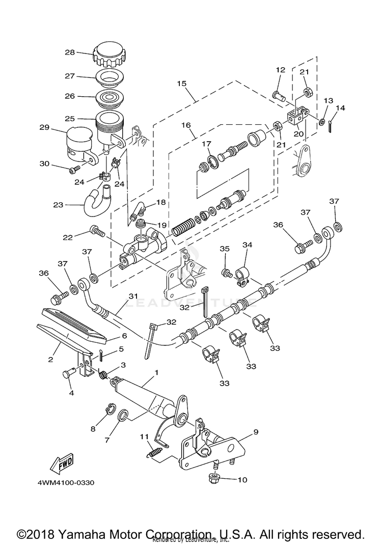 Rear Master Cylinder Schematic