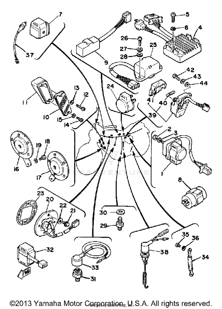 Electrical 2 XS1100LG - 1980 Schematic