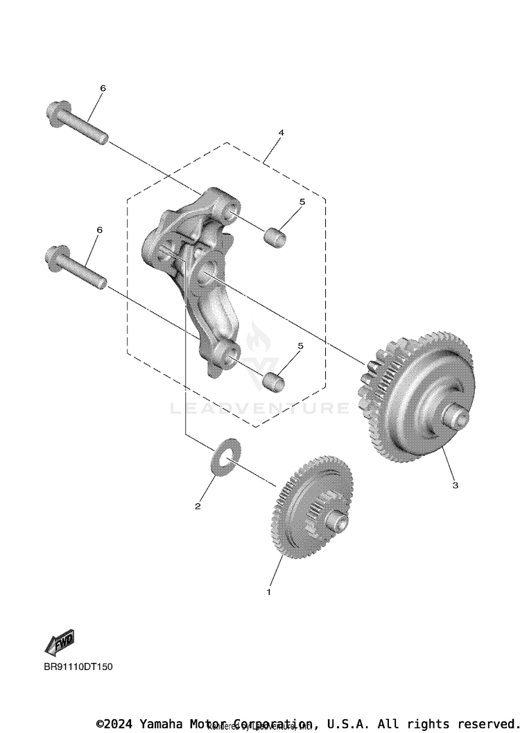 Starter Clutch YZ450F - YZ450FJL - 2018 Schematic
