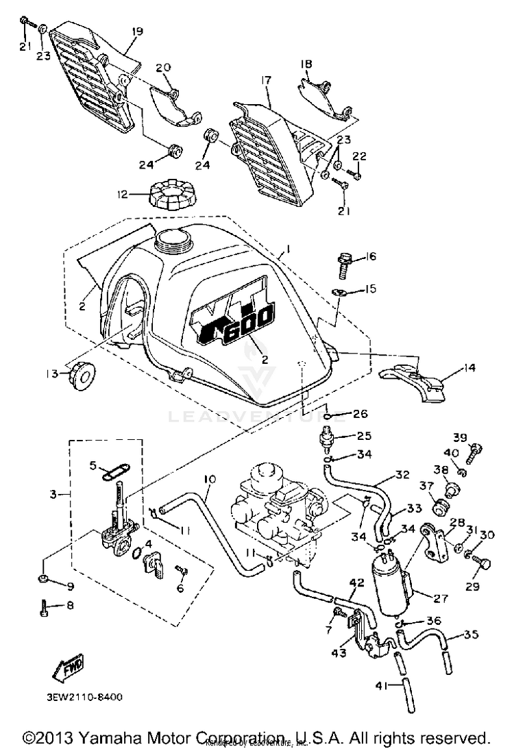 Fuel Tank (California Model Only) Schematic