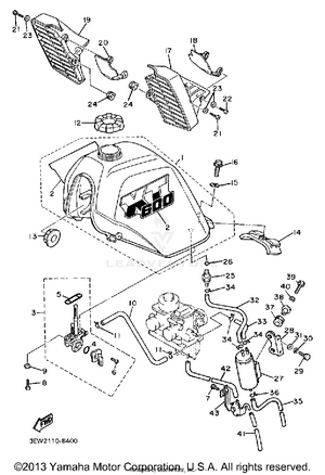 Fuel Tank (california Model Only) Schematic