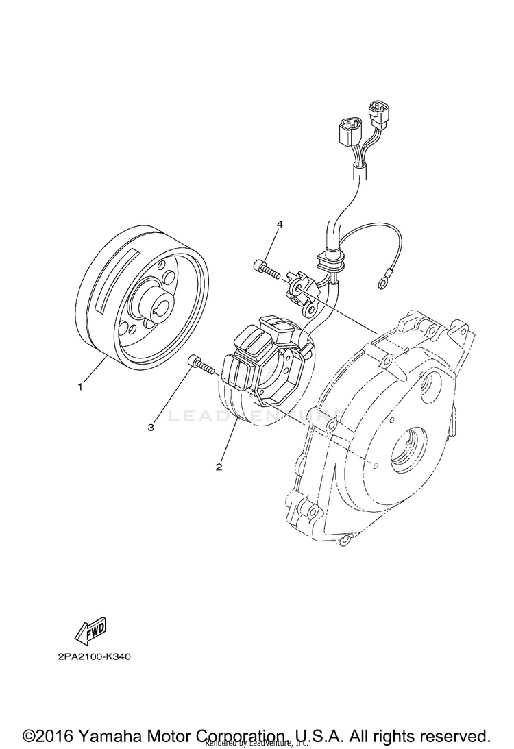 Generator RAPTOR 125 - YFM125RBL - 2012 Schematic