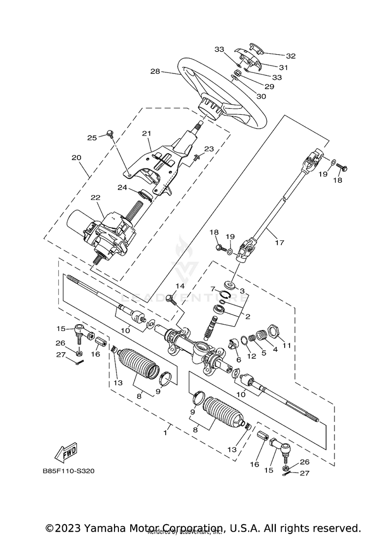 Steering VIKING VI EPS RANCH - YXC70VPRJC - 2018 Schematic