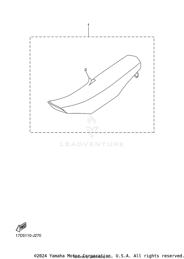 Seat YZ250FB - YZ250FBL - 2012 Schematic