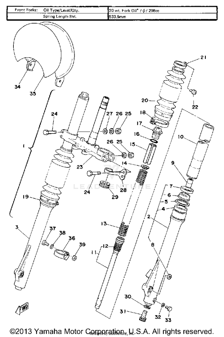 Front Fork Schematic