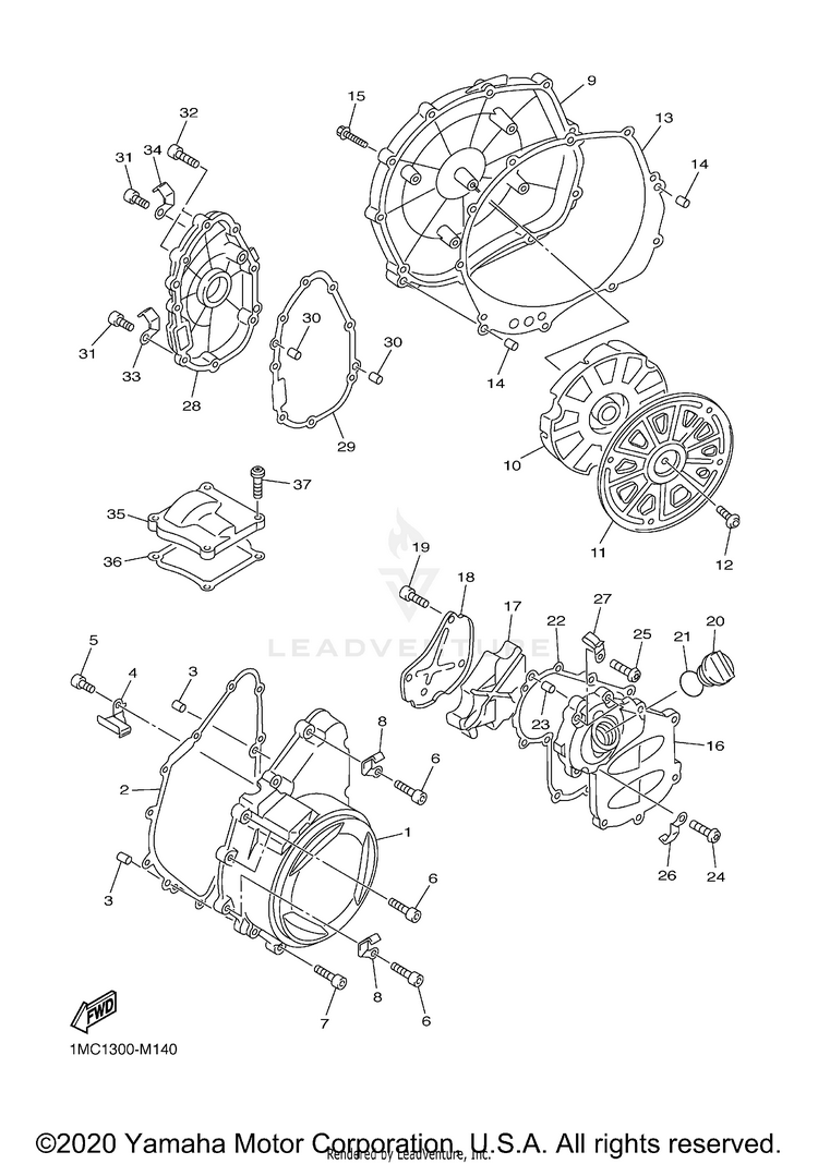 Crankcase Cover 1 Schematic